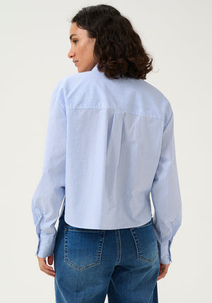 Kaffe Sofie Striped Relaxed Shirt, Blue