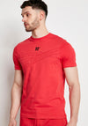 11 Degrees Zigzag Text Detail T-Shirt, Goji Berry Red