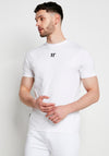 11 Degrees Zigzag Text Detail T-Shirt, White