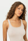 Mey Serie Modal Lace Vest Top, Beige