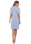 Pastunette Stripe Short Sleeve Nightdress, Blue