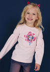 Tuc Tuc Mini Girl Sequin Heart Long Sleeve Top, Pink