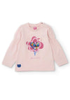 Tuc Tuc Mini Girl Sequin Heart Long Sleeve Top, Pink