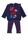Tuc Tuc Mini Girl Heart Sweater and Legging Set, Navy