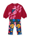 Tuc Tuc Mini Girl Floral Sweater and Legging Set, Red