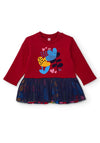 Tuc Tuc Mini Girl Floral Tulle Dress, Red