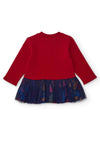 Tuc Tuc Mini Girl Floral Tulle Dress, Red