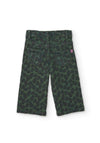 Tuc Tuc Mini Girl Animal Print Wide Leg Trouser, Green