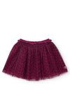 Tuc Tuc Mini Girl Animal Print Tulle Skirt, Red