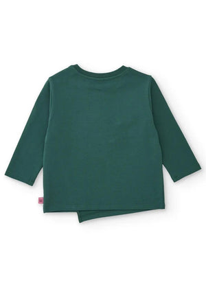 Tuc Tuc Mini Girl Floral Long Sleeve Top, Green