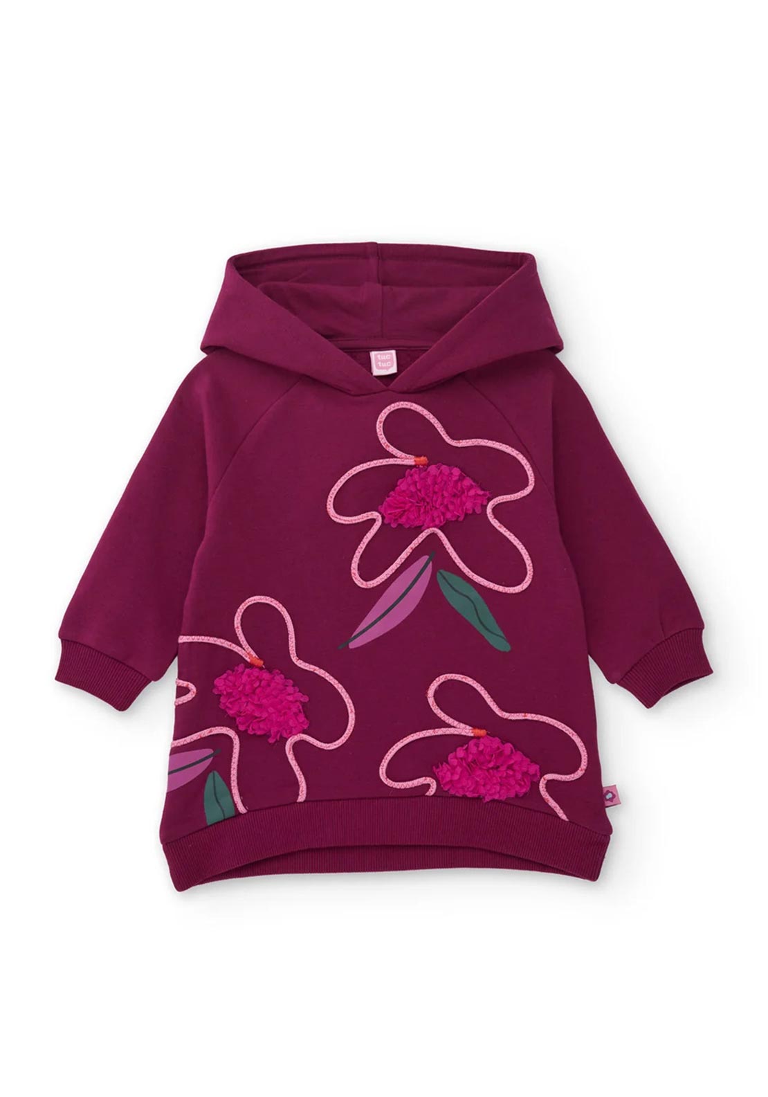 Tuc Tuc Mini Girl Floral Jumper Dress, Wine