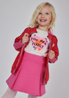 Tuc Tuc Mini Girl Heart Full Zip Sweater, Red