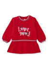 Tuc Tuc Mini Girl Love Long Sleeve Dress, Red