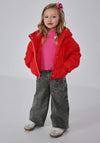 Tuc Tuc Mini Girl Padded Coat with Hood, Red