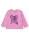Tuc Tuc Mini Girl Heart Bow Long Sleeve Top, Pink