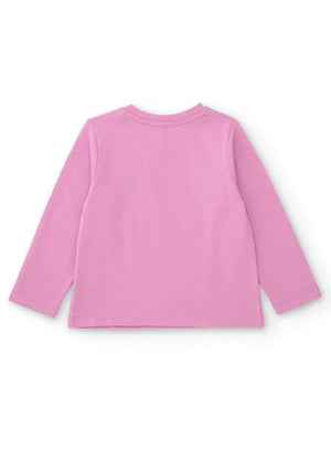 Tuc Tuc Mini Girl Heart Bow Long Sleeve Top, Pink