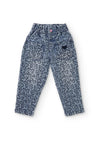Tuc Tuc Mini Girl Heart Print Jeans, Blue