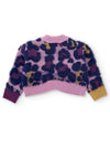 Tuc Tuc Mini Girl Animal Print Sweater, Purple