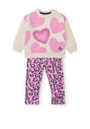 Tuc Tuc Mini Girl Heart Sweater and Legging Set, Pink