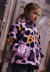 Tuc Tuc Mini Girl Animal Print Hooded Raincoat, Purple