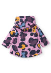 Tuc Tuc Mini Girl Animal Print Hooded Raincoat, Purple