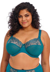 Elomi Zarah Stretch Banded Wired Bra, Blue