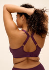 Elomi Reja Lace Plunge Wired Bra, Wine