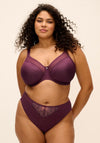 Elomi Reja Smooth Wired Bra, Wine