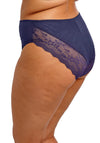 Elomi Lucie High Leg Print Brief, Navy