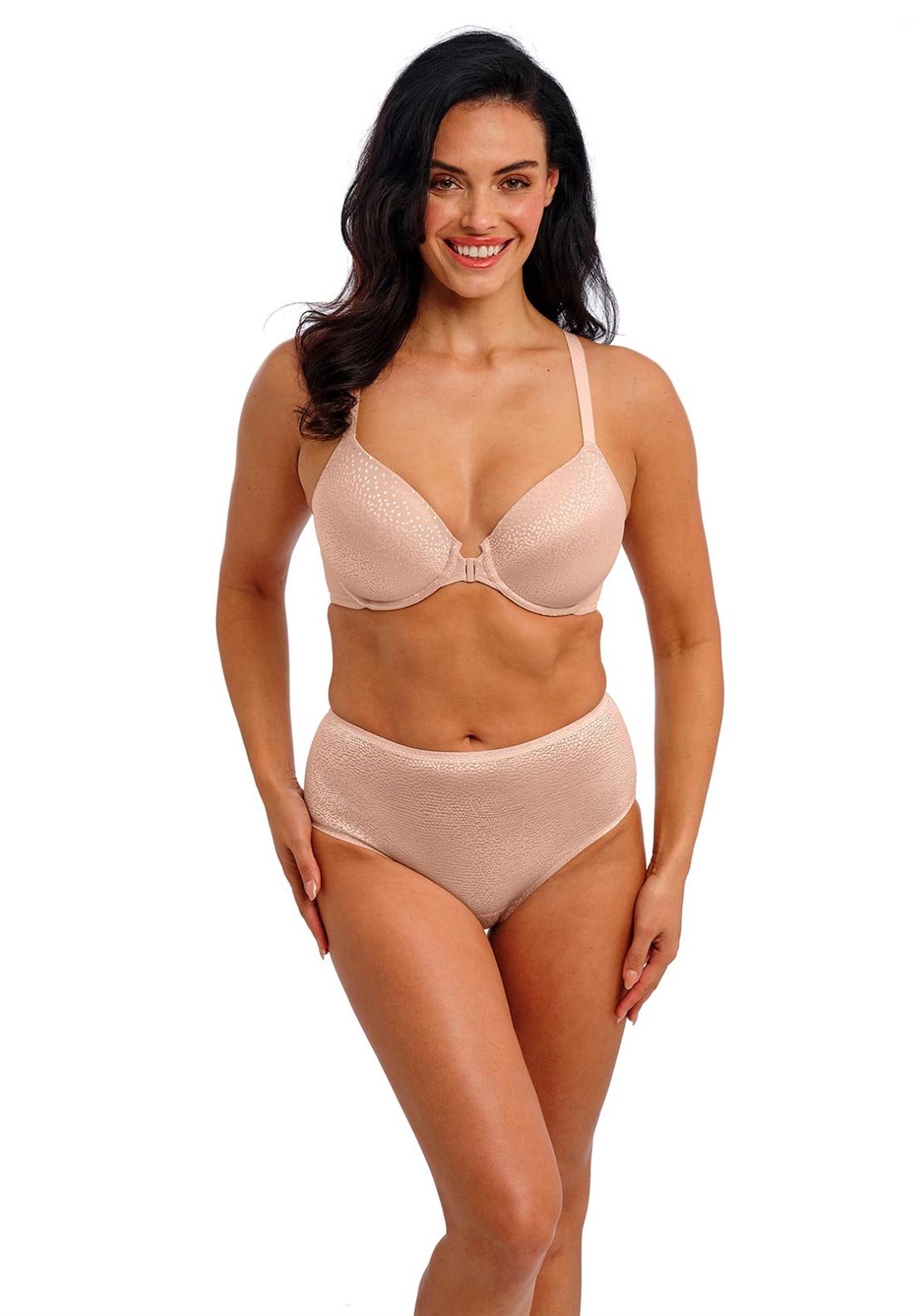 Wacoal Back Smoothing Front Close Wired T-shirt Bra, Beige