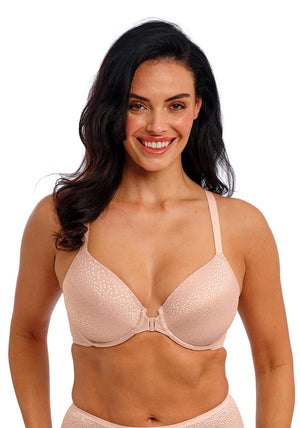 Wacoal Back Smoothing Front Close Wired T-shirt Bra, Beige