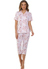Pastunette Coral Capri Pyjama Set, Pink