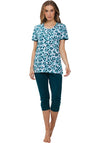 Rebelle Tropical Capri Pyjama Set, Green