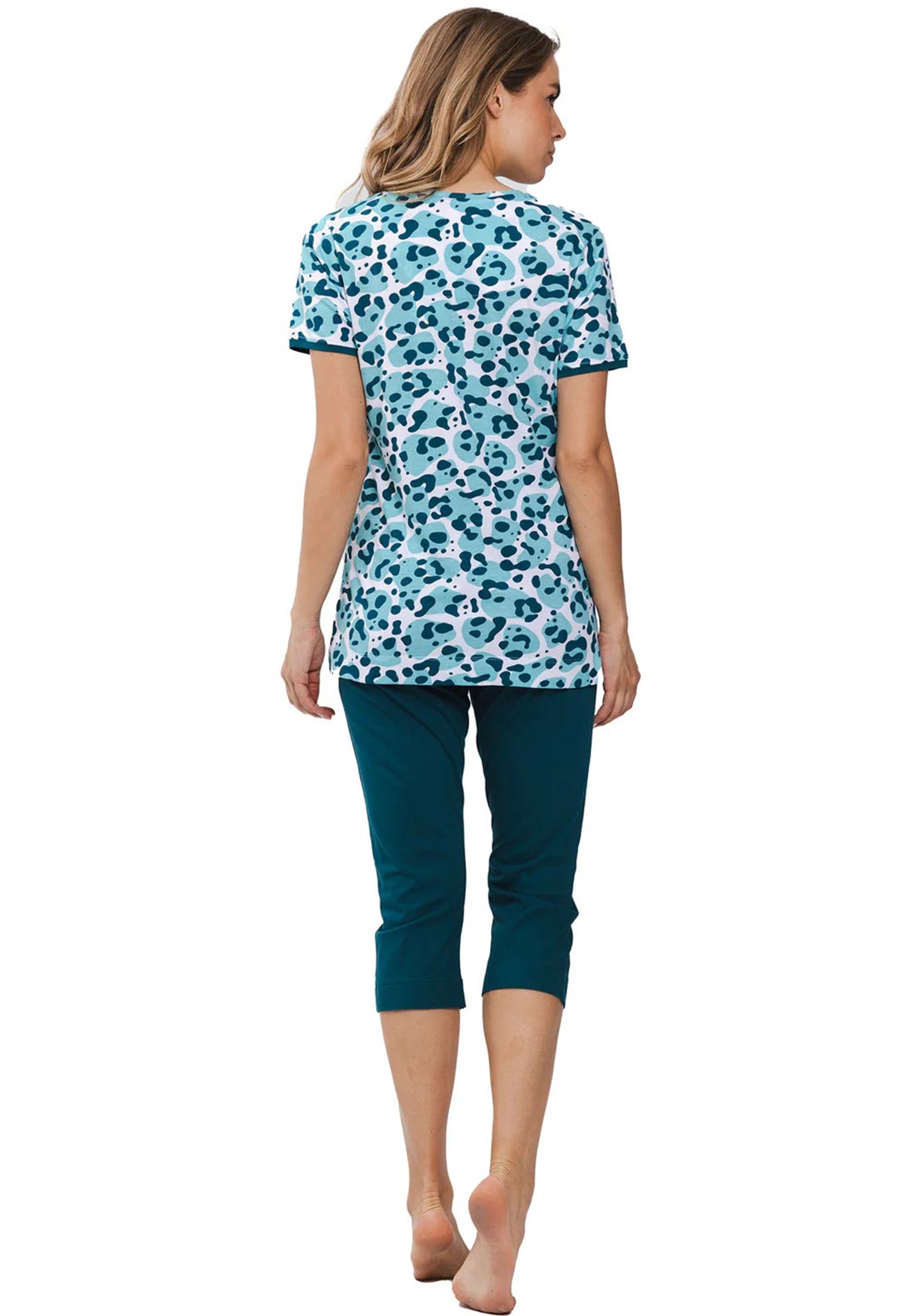 Rebelle Tropical Capri Pyjama Set, Green