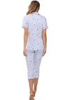 Rebelle Floral and Stripe Capri Pyjama Set, Blue