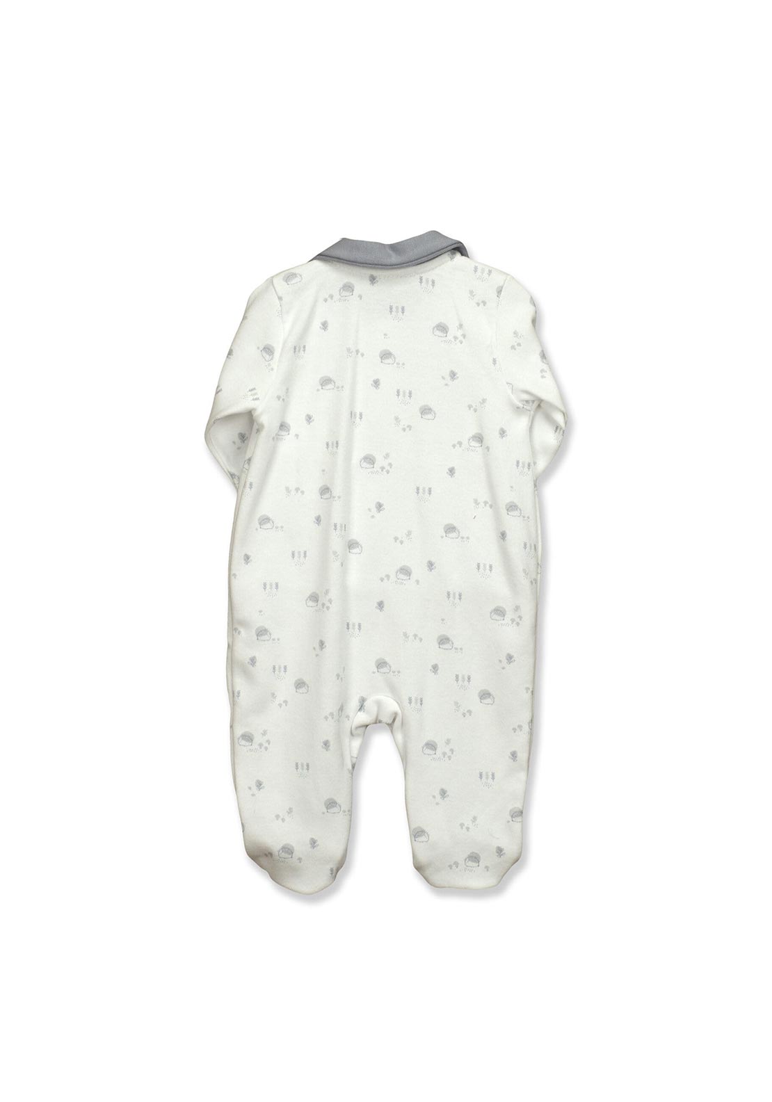 Babidu Baby Boy Print Collar Sleepsuit, Camel