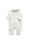 Babidu Baby Girl Floral Print Frill Collar Sleepsuit, Multi