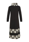 Ever Sassy Plaid Contrast Midi Dress, Black