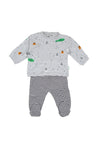 Babybol Baby Boy Top and Pant Set, Grey Multi