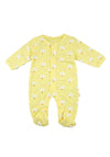 Babybol Baby Girl Floral Long Sleeve Sleepsuit, Yellow