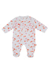 Babybol Baby Girl Polka Dot Long Sleeve Sleepsuit, White Multi