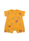 Babybol Baby Boy Print Short Sleeve Romper, Orange