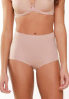 Lingadore 2 Pack High Waist Seamless Brief, Beige