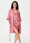 Lingadore Satin ¾ Sleeve Dressing Robe, Pink