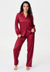 Lingadore Animal Print Long Sleeve Pyjama Set, Wine