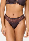 Lingadore 1400B-1 Floral Lace String, Brown
