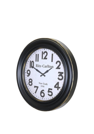 Fern Cottage 80cm Wall Clock, Black