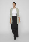 Vila Soft Knit Open Cardigan, Oil Green