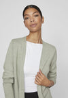 Vila Soft Knit Open Cardigan, Oil Green