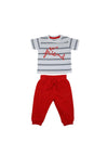 Babybol Baby Boy Best Friends Tee and Jogger Set, Red